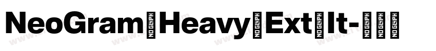 NeoGram Heavy Ext It字体转换